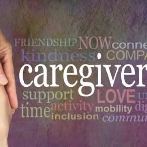 Image with associated words for caregiver.